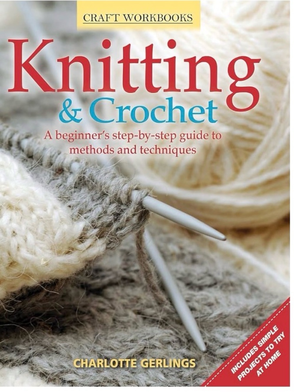 Knitting book with picture instructions and steps